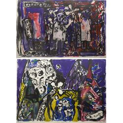 Gillian Ross Kelsey (British 1935-2025): 'Celtic Image No 1' and 'Celtic Image No 2', two ...