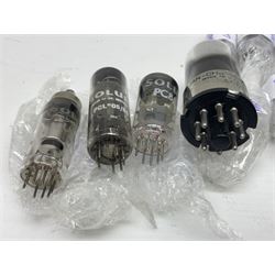 Collection of Solus, Philips and Sylvania thermionic radio valves/vacuum tubes, including Miniwatt ECH4 HD, Jan-CHS 6NS7W, PCL805,/85, PC86 and U26, approximately 16 as per list, unboxed