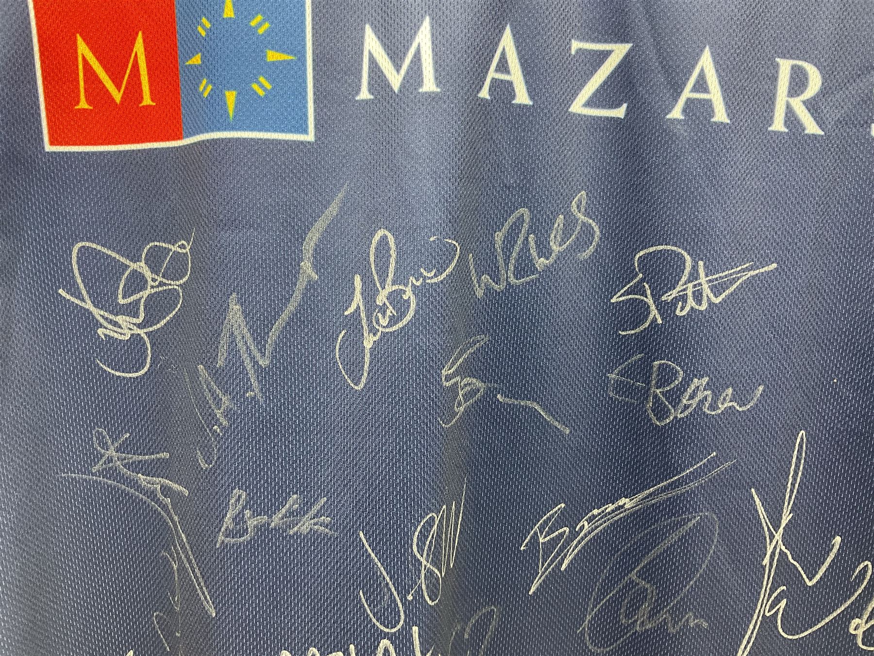 Two signed Yorkshire cricket shirts, to include a Yorkshire Vikings T20 shirt and a Yorkshire County Cricket Club Tattersall shirt 