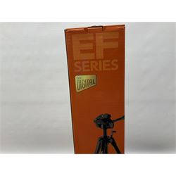 Hatsan .22 break-action air rifle retailed by Edgar brothers with 46cm barrel including fully integrated sound moderator, No.092031501; L113cm overall; in gun sleeve; together with Hawke Vantage 2-7x32 telescopic sight, Bressler Condor 24-72x100 spotting scope with carrying case and Velbon EF-61 tripod; all boxed (4)