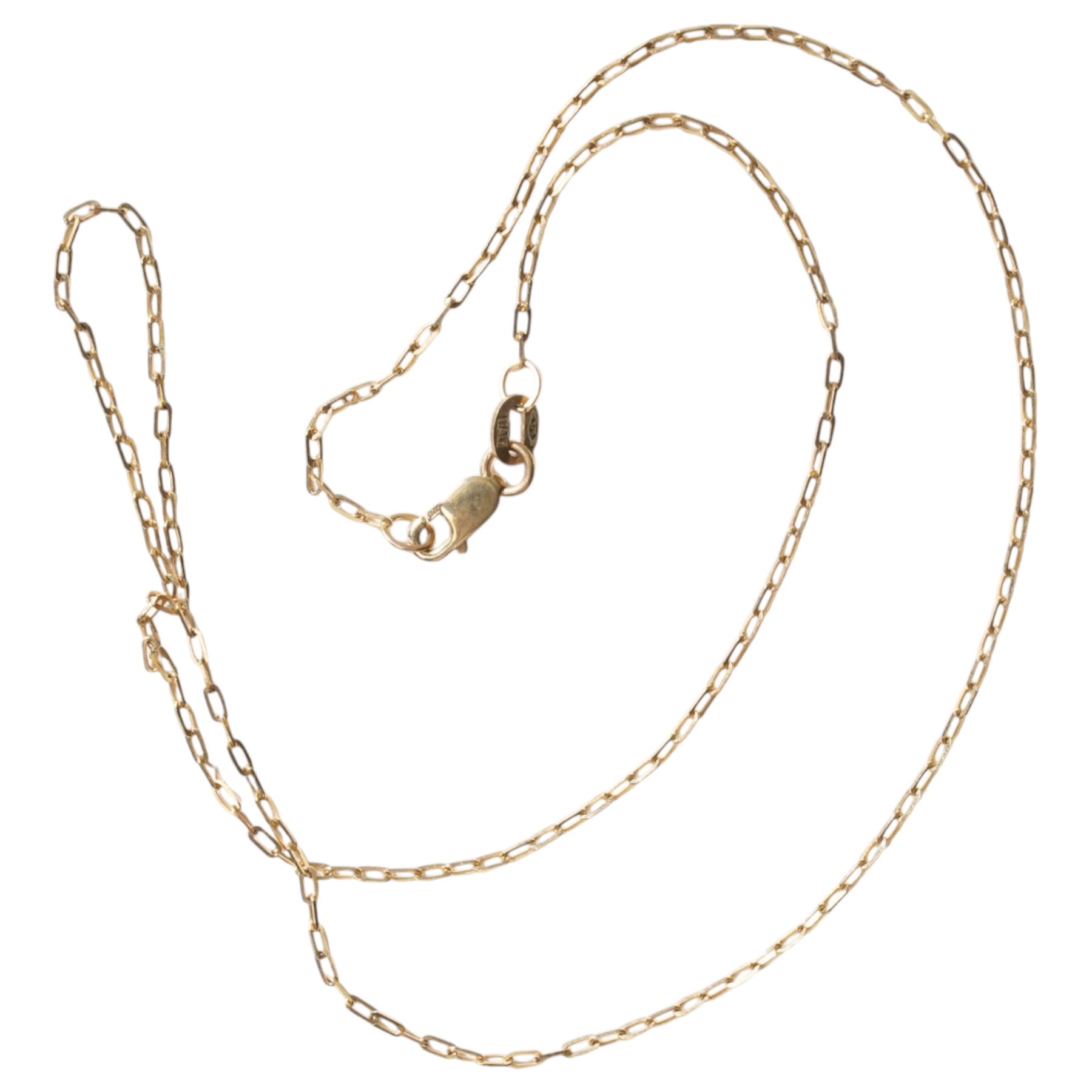 Gold rope twist necklace and one other gold chain, both 9ct