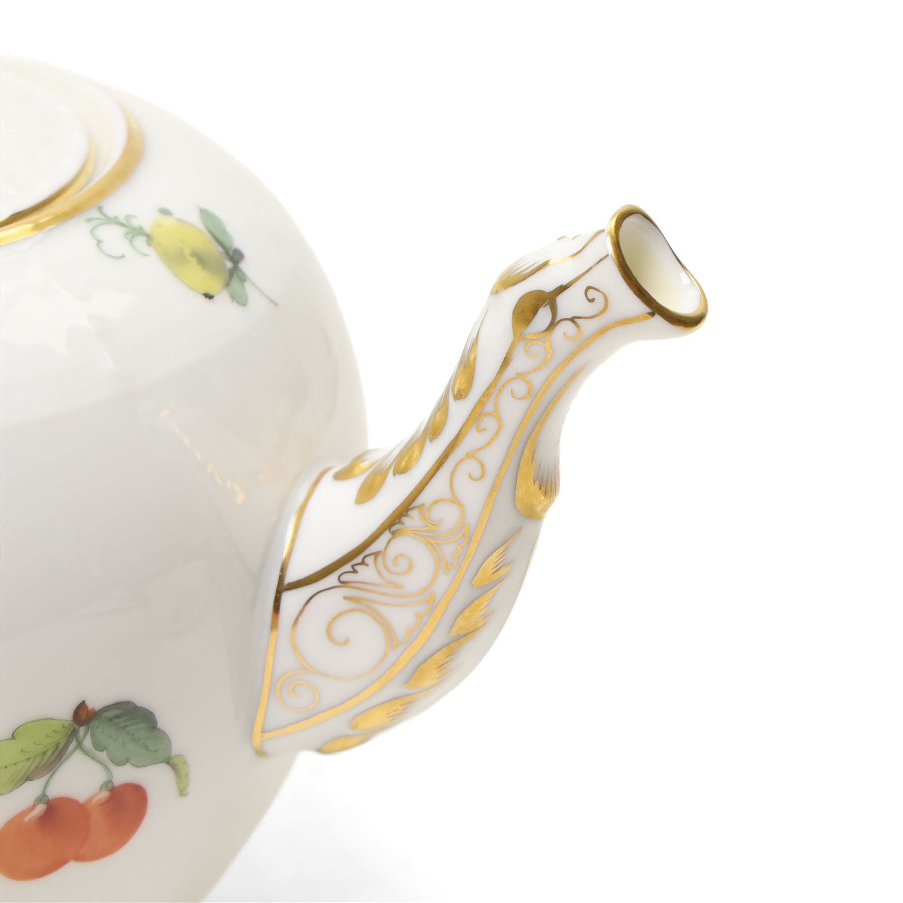 Herend porcelain Tete a Tete decorated with sprays of Spring flowers and scattered leaves etc comprising cabaret tray, two cups and saucers, tea pot, leaf shape bowl and milk jug, some pieces marked Pek Jozsefine