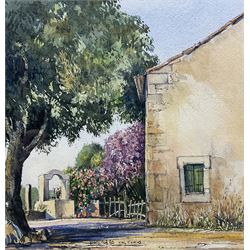 John Freeman (British 1942-): 'Cas Concos' Spain, watercolour signed titled and dated '85, 24cm x 23cm