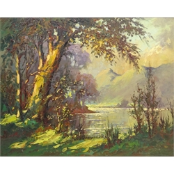  Robert Leslie Howey (British 1900-1981): 'Borrowdale', oil on board signed, titled verso 50cm x 62cm  DDS - Artist's resale rights may apply to this lot     