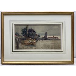Frank Henry Mason (Staithes Group 1875-1965): 'On the Dutch Coast', watercolour signed and inscribed 'to Arthur Watson 1901', 17cm x 32cm 
Provenance: private collection, exh. Phillips & Sons, The Dower House, Cookham, October 1996, label verso