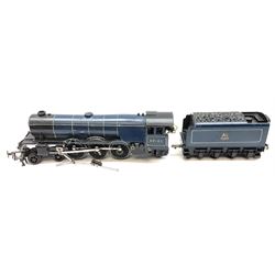 Trix Twin - three-rail A3 Class 4-6-2 locomotive 'Scotsman' No.60103 in British Rail dark blue with tender; and Midland Compound Class 4-4-0 locomotive No.41128 in British Rail black with tender; both unboxed (2)