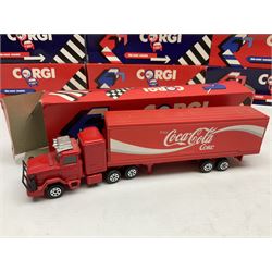 Corgi - thirty-four modern die-cast models including cars, commercial vehicles, racing cars, sports cars, car transporters etc; all boxed; Bburago boxed set of five cars; four Matchbox Originals blister packs etc