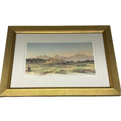 After HRH Charles Prince of Wales (British 1948-):  View in the South of France, limited edition colour print No. 3 pub.2002, certificate verso 23cm x 38cm 