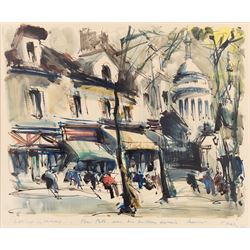 Maurice Girard (French 20th Century): French Street Scene, watercolour signed, with inscri...