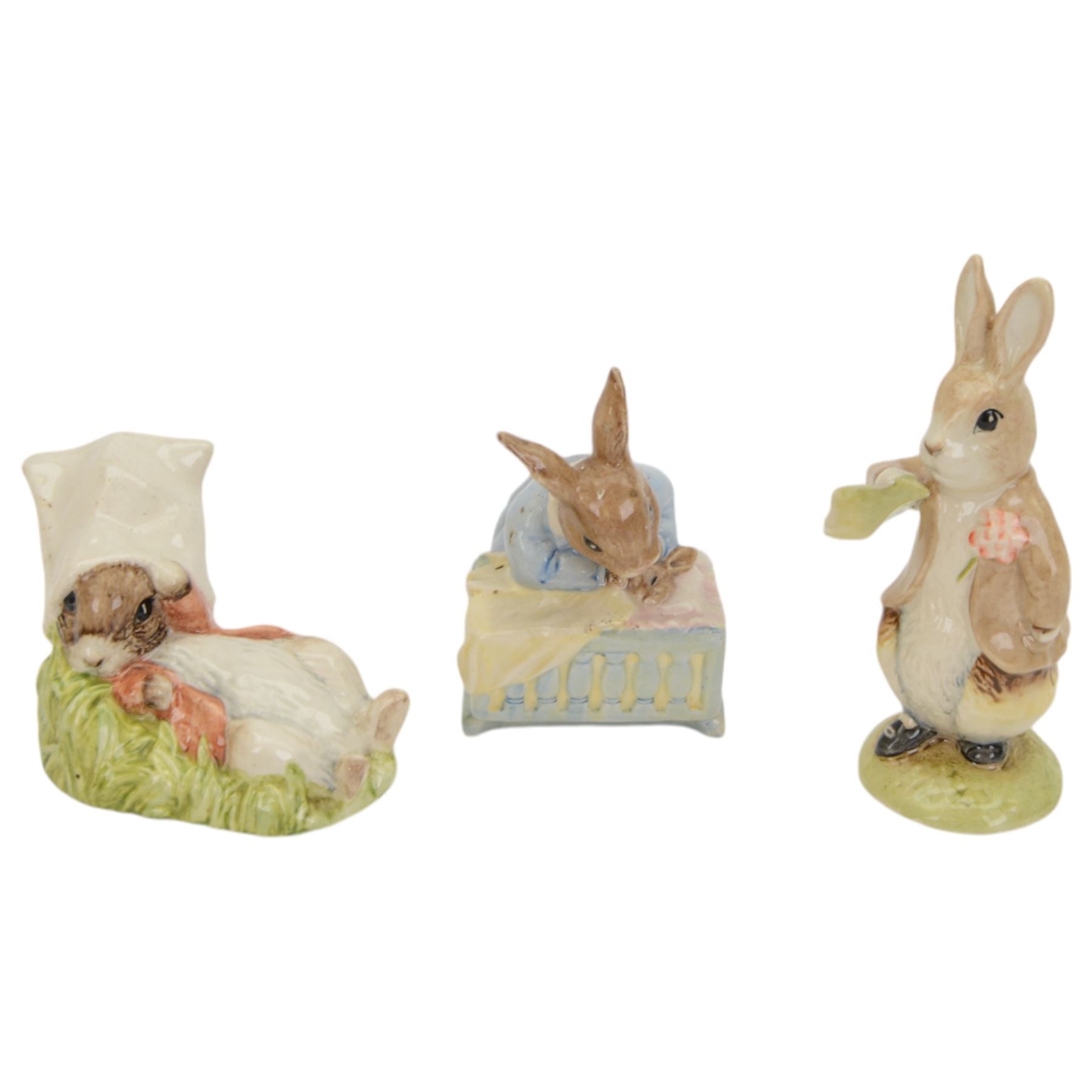 Collection of Royal Albert and similar Beatrix Potter figures, including Cottontail, Tommy Brock, John Joiner etc 