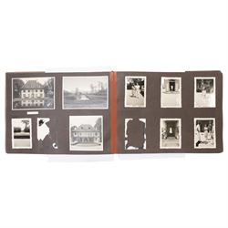 Switzerland May 1940- June 1941 - Photograph album of Society figures including Arthur Gore, 8th Earl of Arran, attache at the British Legion in Bern, members of the Goldschmidt family, view of the villa Rothschild, Joseph Luns, 5th Secretary General of NATO, general views of Switzerland etc, one hundred and ninety seven in total, various sizes