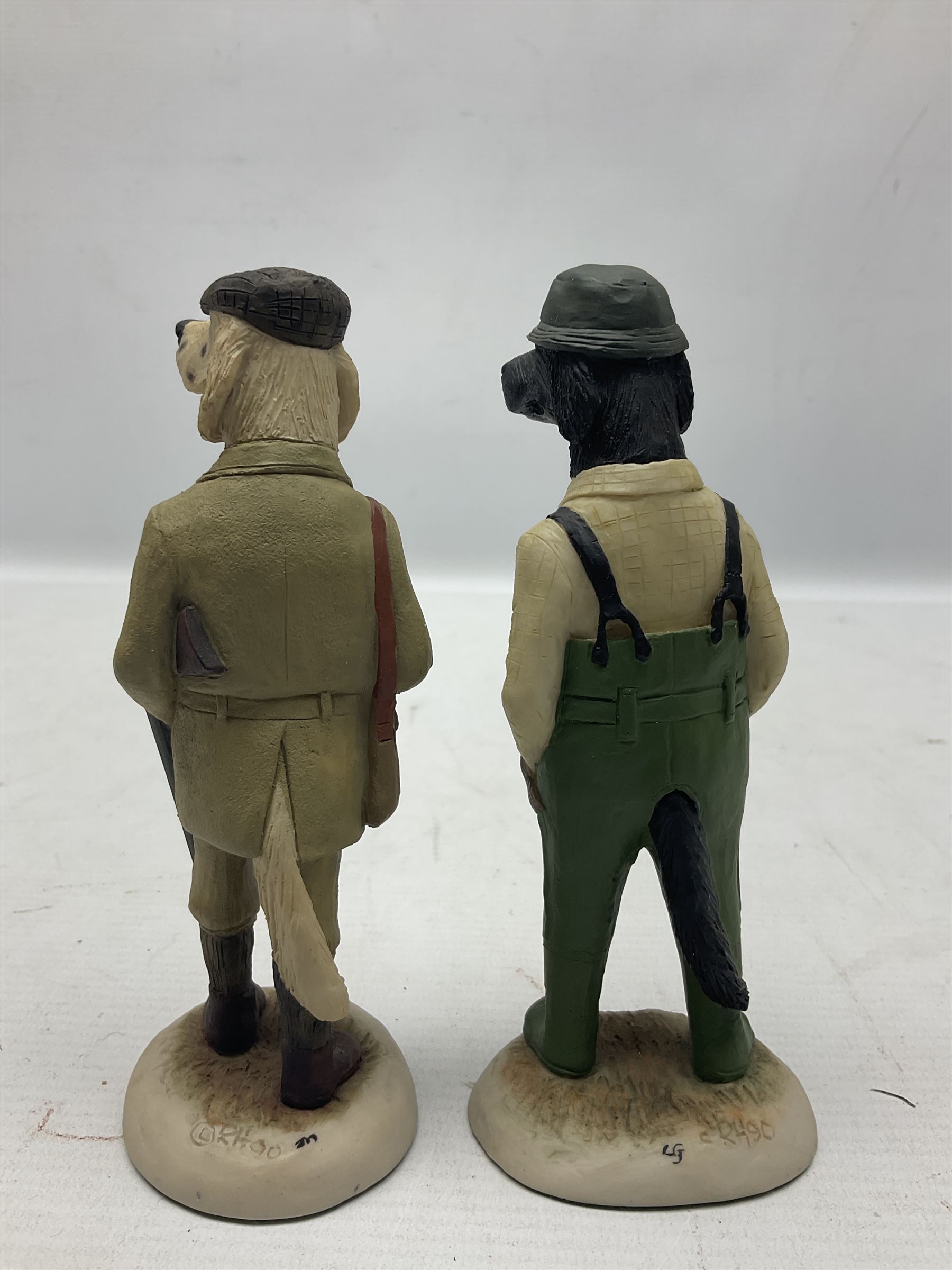 Ten Robert Harrop figures, comprising The World of Roald Dahl Mr Twit RD04 and The BFG RD03, boxed, The Camberwick Green Collection limited edition Mrs Honeyman CG04, The Mayor CGL04 and The Mayor and Philby in the Memorial Car CG68, The PG Chimps Collection Dolly PG003, boxed, Andy Capp by Reg Smythe Andy Capp AC01 and Flo AC02, boxed, and Country Companions English Setter CC21 and Flat Coat Retriever Fisherman CC13, boxed