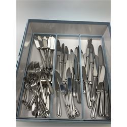 Wedgwood cutlery service, for sixteen with the exception of fifteen dinner knifes, twenty two small forks, and seventeen dessert spoons. 