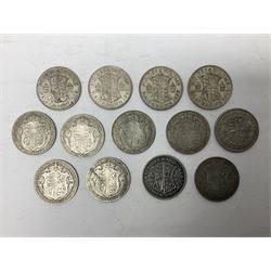 Approximately 180 grams of Great British pre-1947 silver halfcrown coins