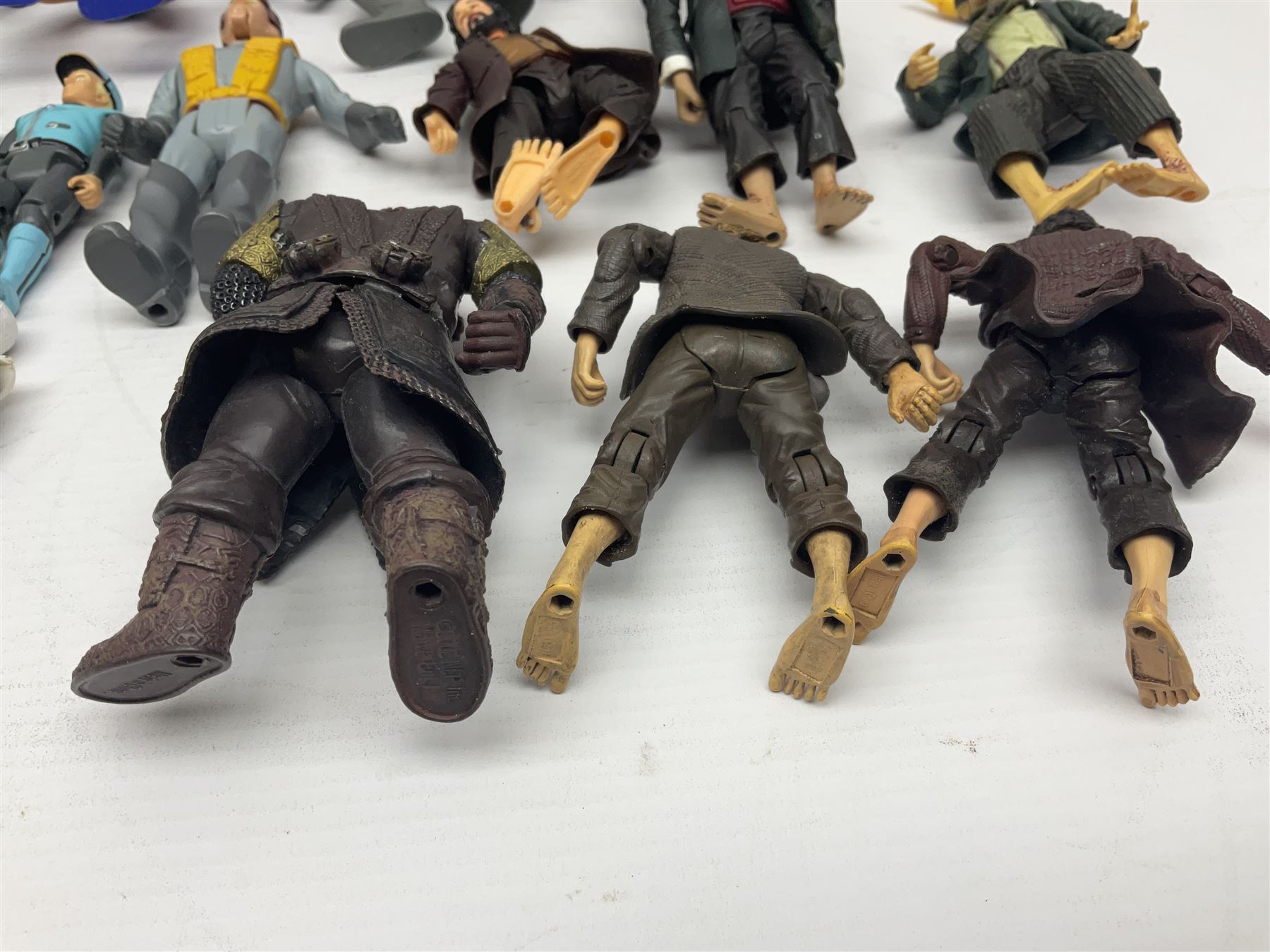 Collection of 80s-00s collectable figures from Lord of the Rings, Masters of the Universe, Thunderbirds etc