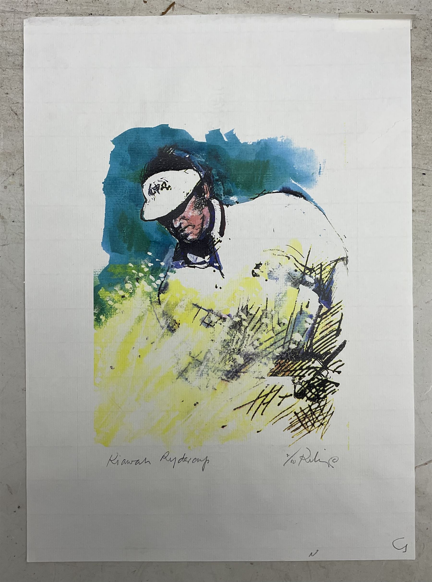 Harold Francis Riley DL (British 1934-2023): Golfing Scenes - 'Kiawah Island Ryder Cup', three limited edition prints signed titled and numbered 2/10 in pencil, max 21cm x 41cm (3) (one unframed)