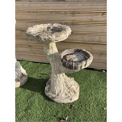 Cast stone garden figure and two bird baths  - THIS LOT IS TO BE COLLECTED BY APPOINTMENT FROM DUGGLEBY STORAGE, GREAT HILL, EASTFIELD, SCARBOROUGH, YO11 3TX