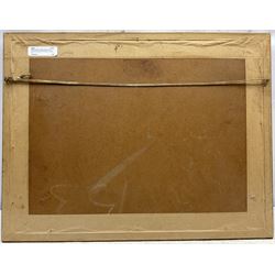 William Frederick Settle (Hull 1821-1897): Fishing Boats on the Shore at Flamborough, watercolour signed with monogram and dated '87, 22cm x 34cm