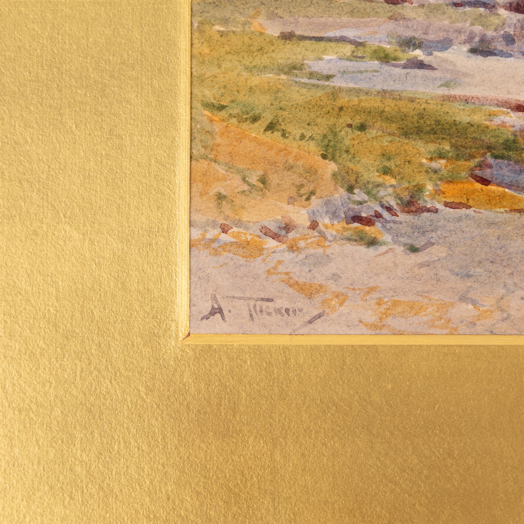 Arthur Tucker (British 1864-1929): 'Ben Nevis from Corpach' and 'Laugharne Castle - Carmarthenshire', two watercolours signed, one titled on the mount, the other titled verso, max 30.5cm x 46cm (2) (unframed)