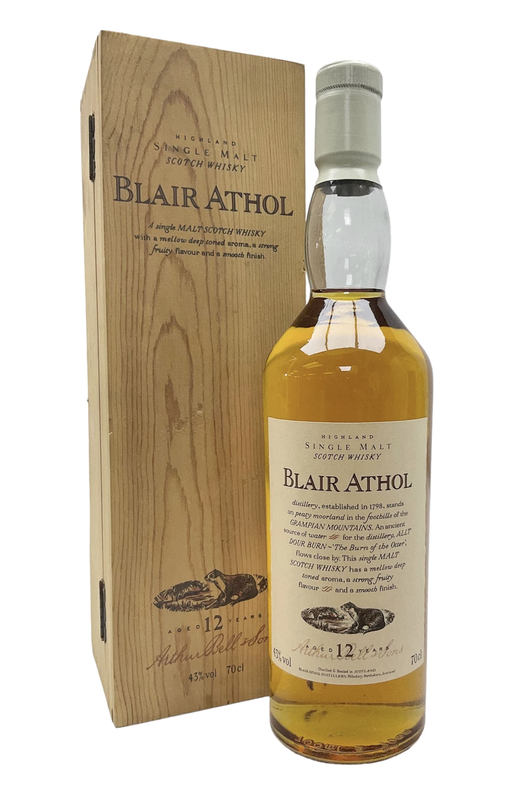 Blair Athol Aged 12 Years Single Malt Scotch Whisky 70cl, 43%, in wood box
