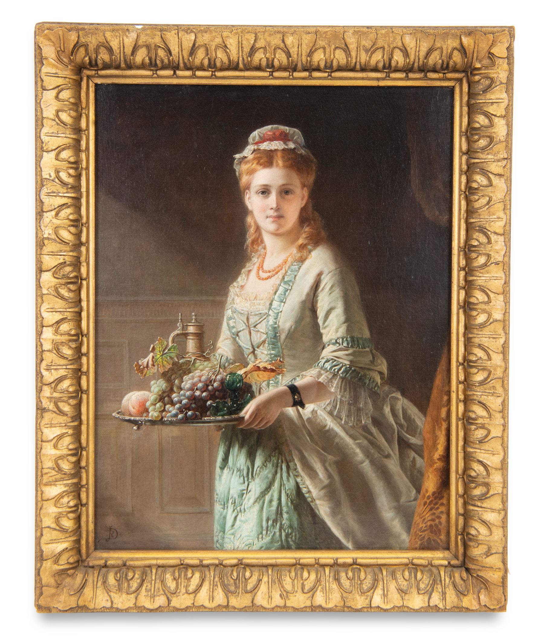 John Robert Dicksee (British 1817-1905): 'The Daughter of the House', oil on canvas signed with monogram, titled verso 45cm x 34cm
Provenance: purchased David Duggleby Ltd 18th June 2021 Lot 147