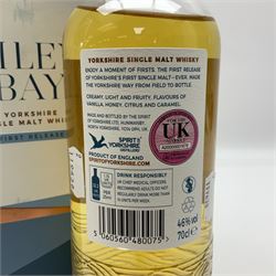 Spirit of Yorkshire Distillery, Filey Bay Yorkshire single malt whisky first release, 70cl, 46% vol, boxed
