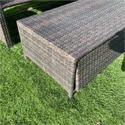Outsunny - garden rattan furniture set two seater patio lounger daybed - THIS LOT IS TO BE COLLECTED BY APPOINTMENT FROM DUGGLEBY STORAGE, GREAT HILL, EASTFIELD, SCARBOROUGH, YO11 3TX