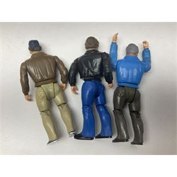 Pelham Puppet - Tyrolean Girl in yellow box; three 'A' Team action figures; clockwork plastic Mickey Mouse figure; and seven various fashion dolls (12)