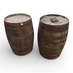 Three Rustic oak coopered barrels