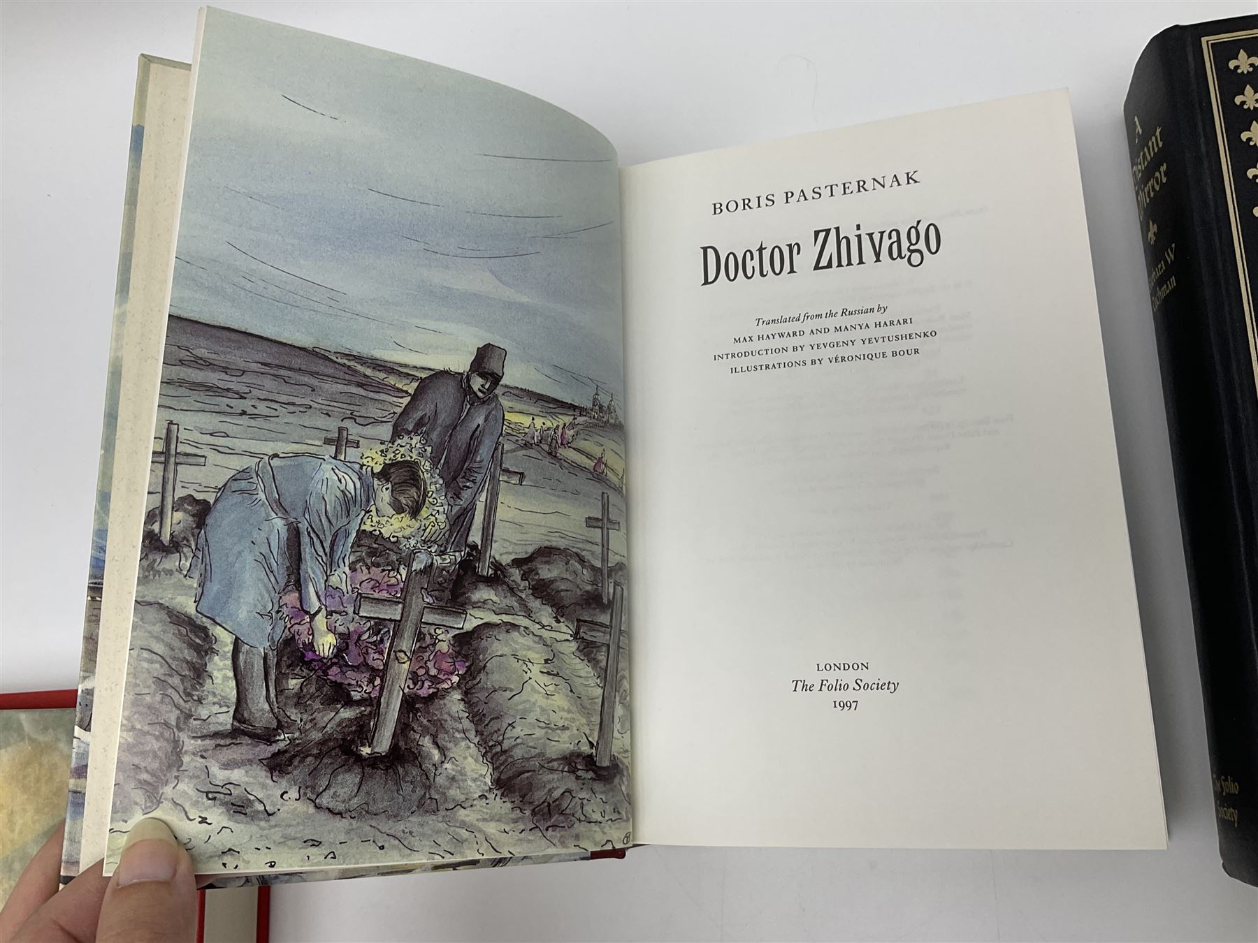 Folio Society - fifteen volumes including ten by Thomas Hardy, together with The Waning of the Middle Ages and Doctor Zhivago, etc, all missing slip covers 