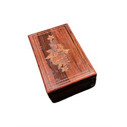 Small 20th century Inlaid Music box with a Swiss movement.