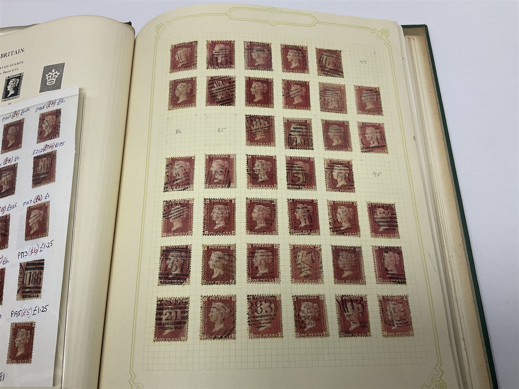 Great British Queen Victoria and later stamps, including perf penny reds, half penny 'bantam', King George V half crown seahorse, Queen Elizabeth II pre-decimal issues etc, housed in a green 'Windsor Album'