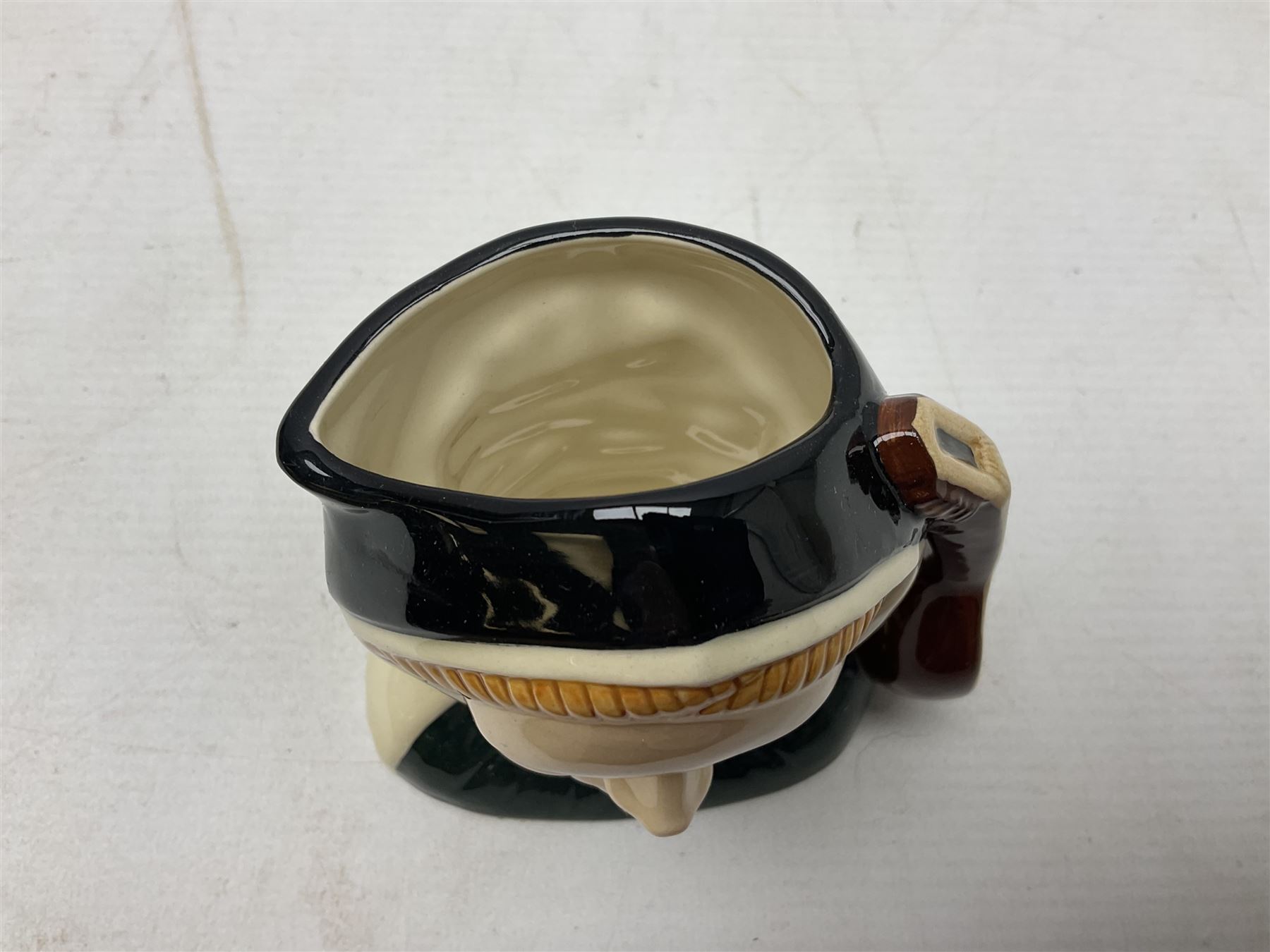 Royal Doulton Henry VIII and his Six Wives Character Jugs, comprising of Henry VIII D6647, Catherine of Aragon D6657, Anne Boleyn D6650, Jane Seymour D6746, Anne of Cleves D6753, Catherine Howard D6692 and Catherine Parr D6751, tallest H10cm