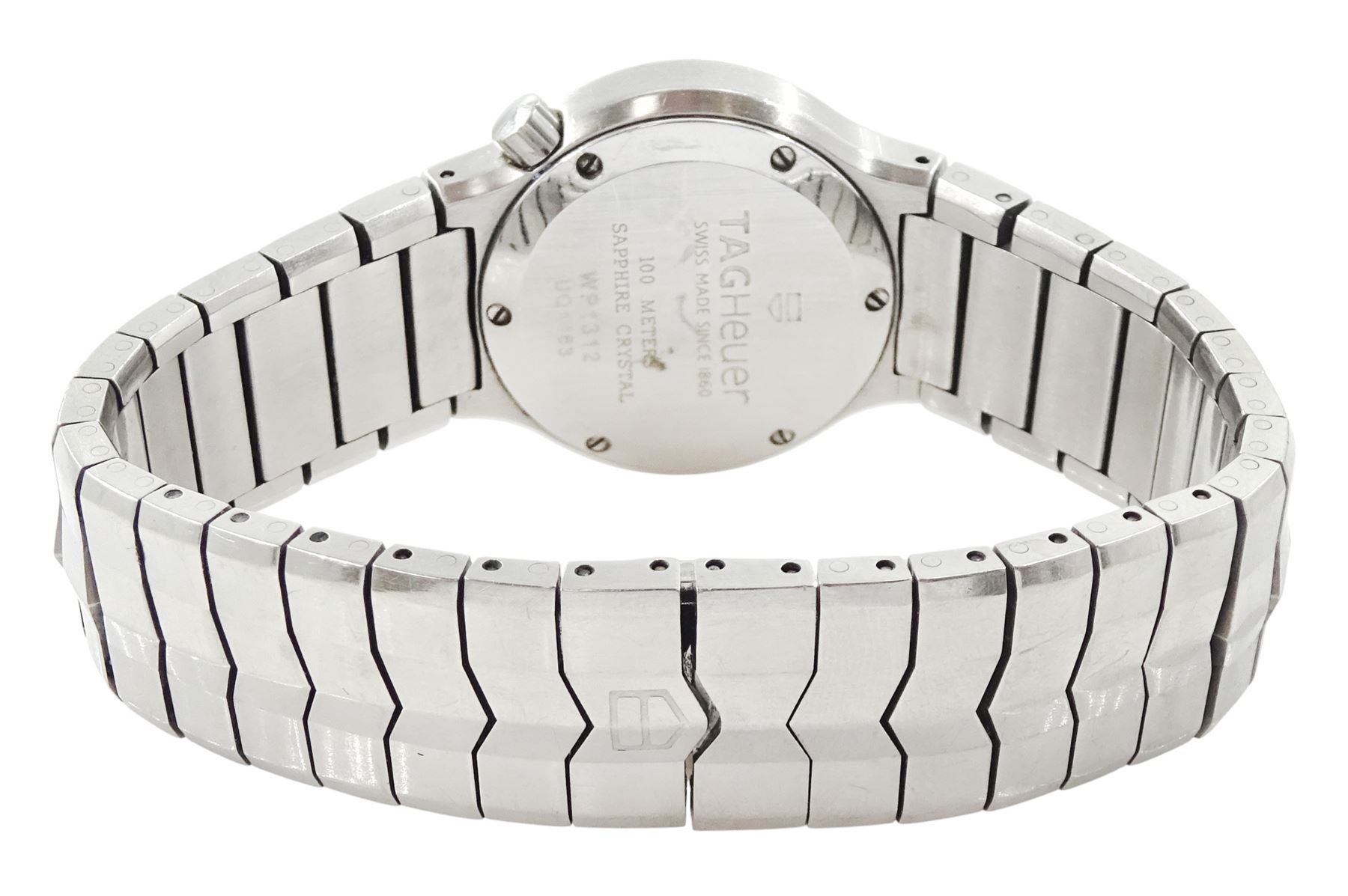 Tag Heuer Alter Ego ladies stainless steel quartz wristwatch, Ref. WP1312, blue mother of pearl dial, boxed