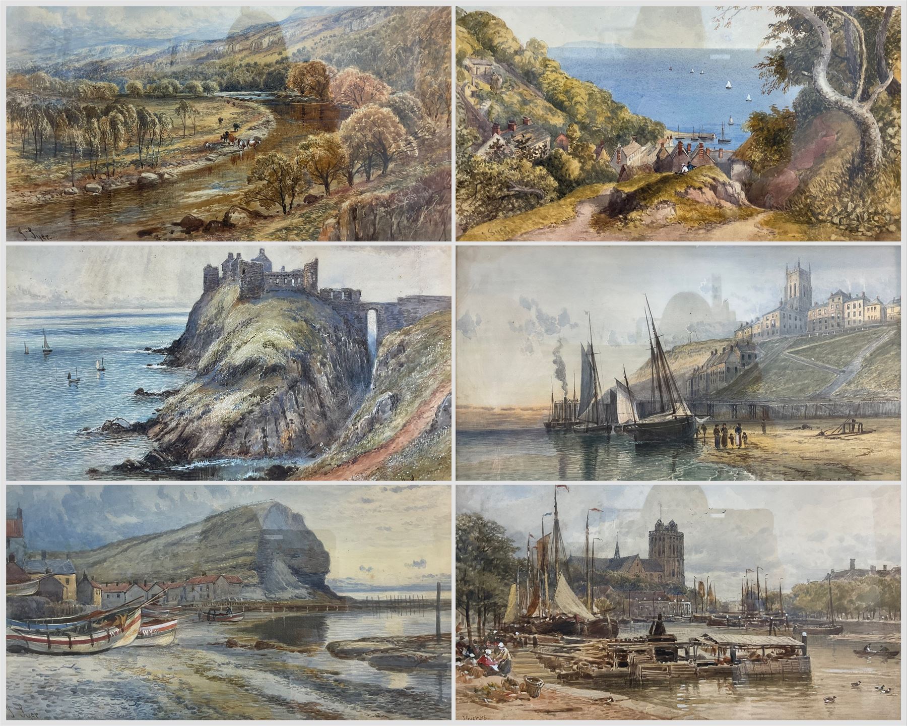 John C Syer (British 1844-1912): Landscapes, approximately twenty watercolours variously signed and titled, max 38cm x 58cm (qty)