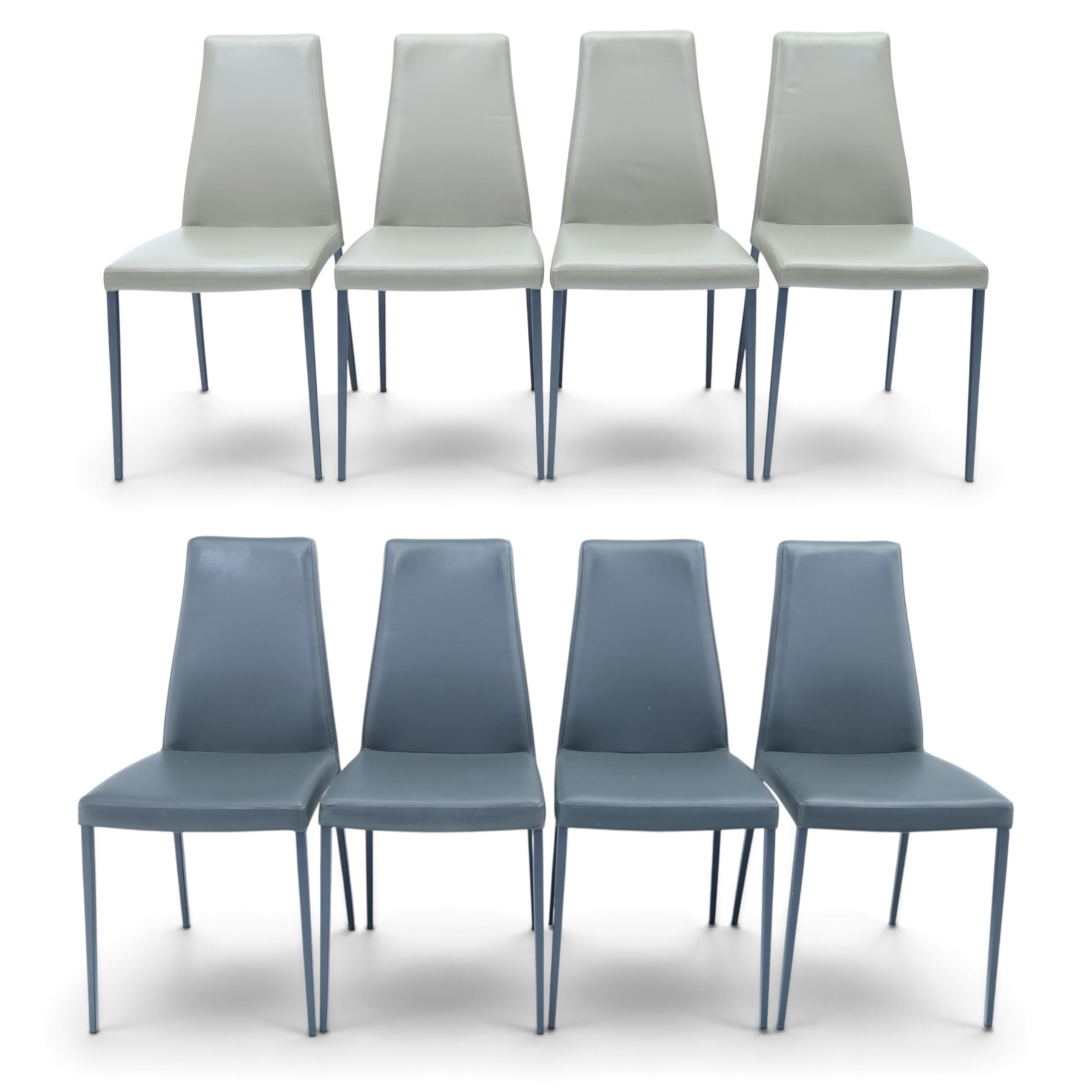 Calligaris - 'Omnia' extending dining table with ceramic top, with set eight 'Aida' dining chairs