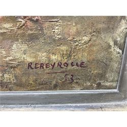 Paul Rebeyrolle (French 1926-2005): Abstract 'Landscape', oil on board signed and dated '53, 56cm x 91cm 
Provenance: exh. Marlborough Fine Art, London, February - March 1954 no.21, label verso