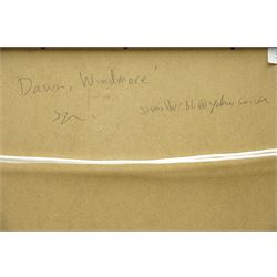 James Miller (British 1962-): 'Dawn Windemere', oil on canvas signed, titled verso 29cm x 39cm