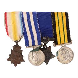 Set of Victorian miniature medals, comprising Kabul to Kandahar Star,  Egypt medal, Khediv...