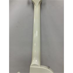 2010 Gibson Les Paul studio guitar, serial no101500537 in white finish with gold and pale green hardware, in Auden soft carry case, guitar L100cm