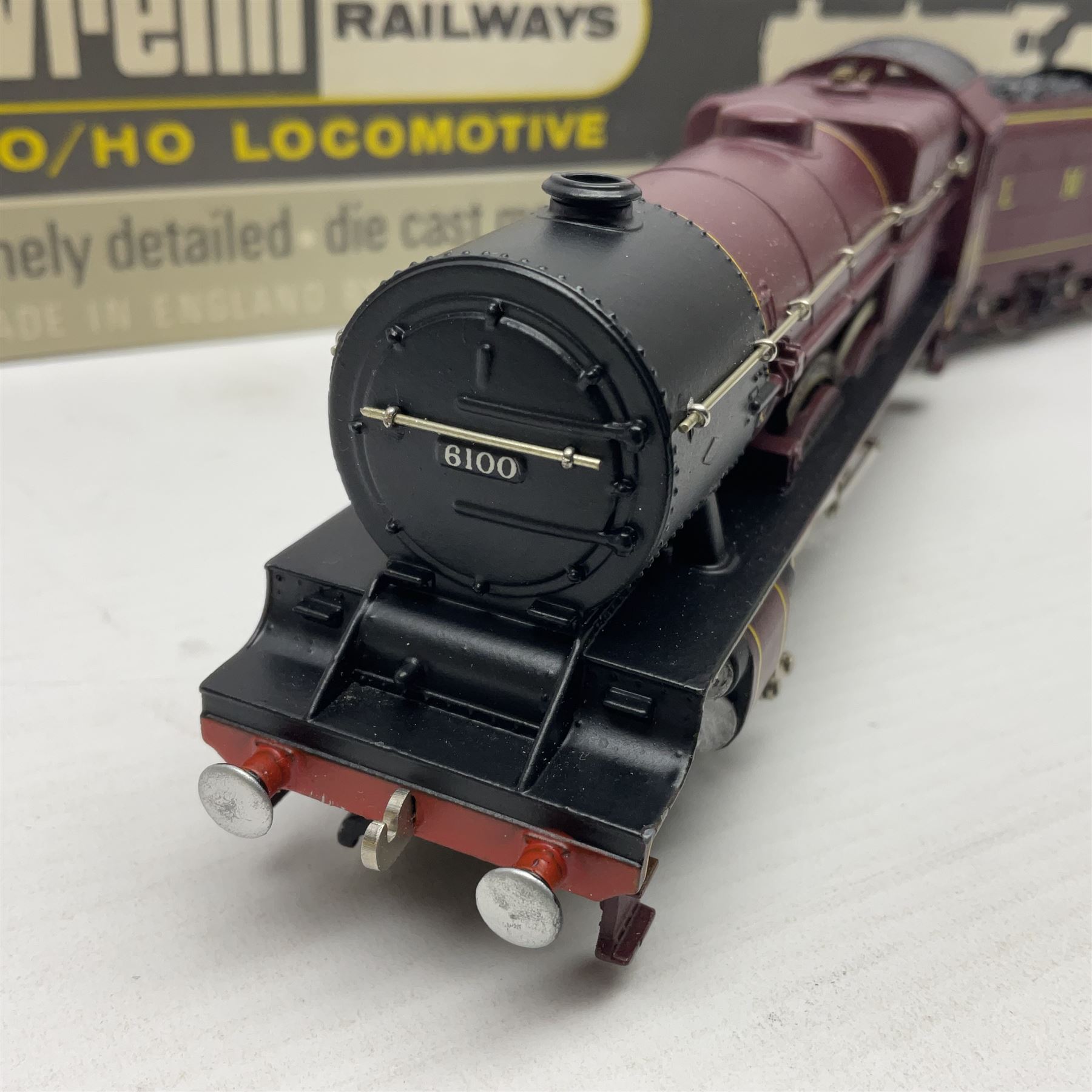 Wrenn '00' gauge - Class 6P (Royal Scot) 4-6-0 locomotive 'Royal Scot' No.6100 in LMS Maroon; smoke deflectors present but not fitted; boxed with instructions.