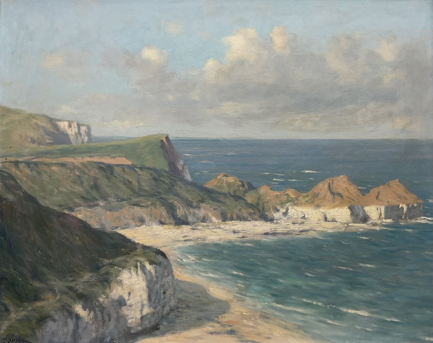 Walter Goodin (British 1907-1992): Thornwick Bay Flamborough, oil on board signed 39cm x 49cm