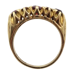 9ct gold garnet ring hallmarked