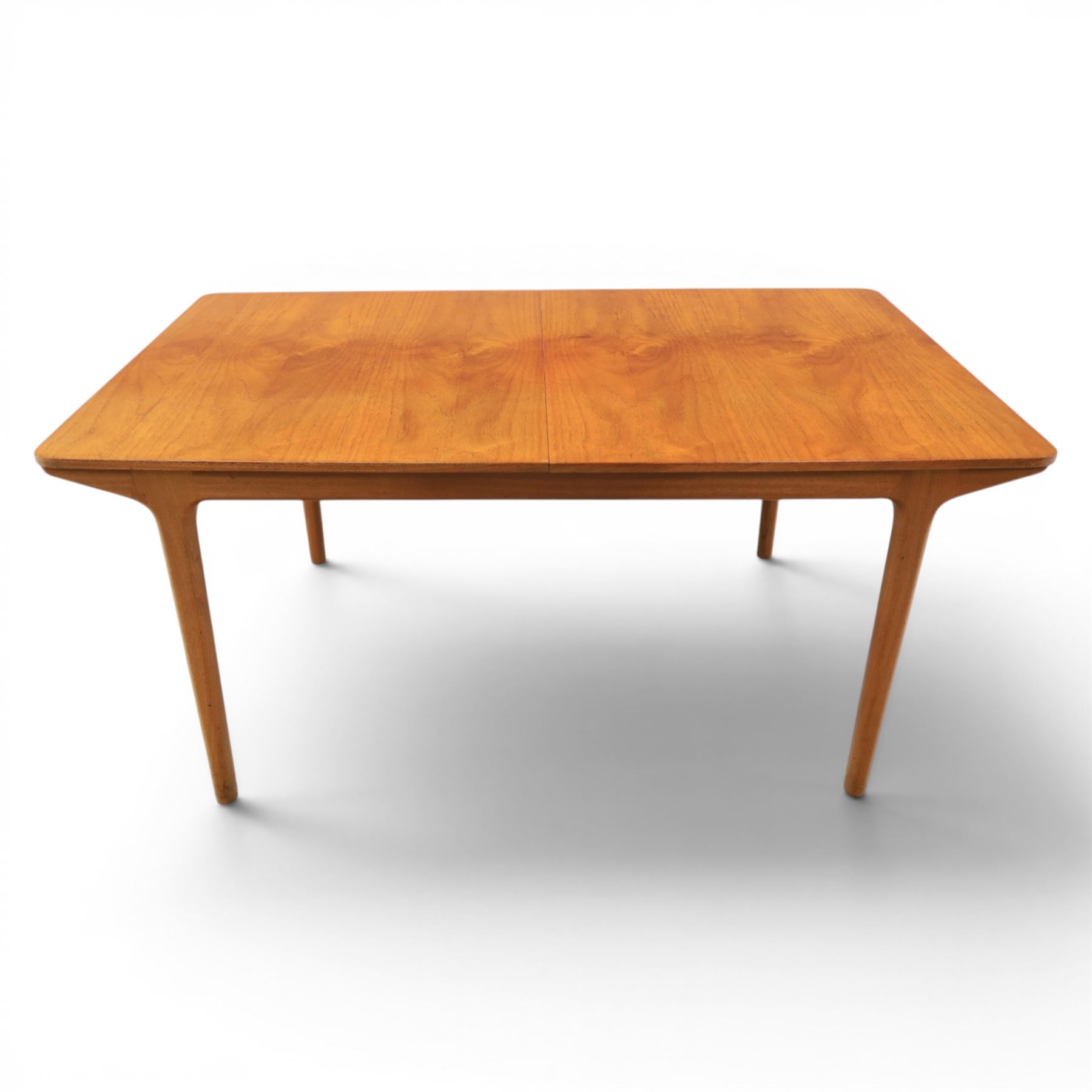 A.H. McIntosh & Co Ltd - Mid-20th century teak double leaf extending dining table (Extended 234cm)