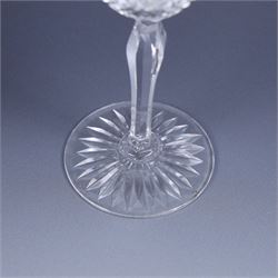 Set of five Stuart Crystal wine glasses and a Edinburgh Crystal thistle glass