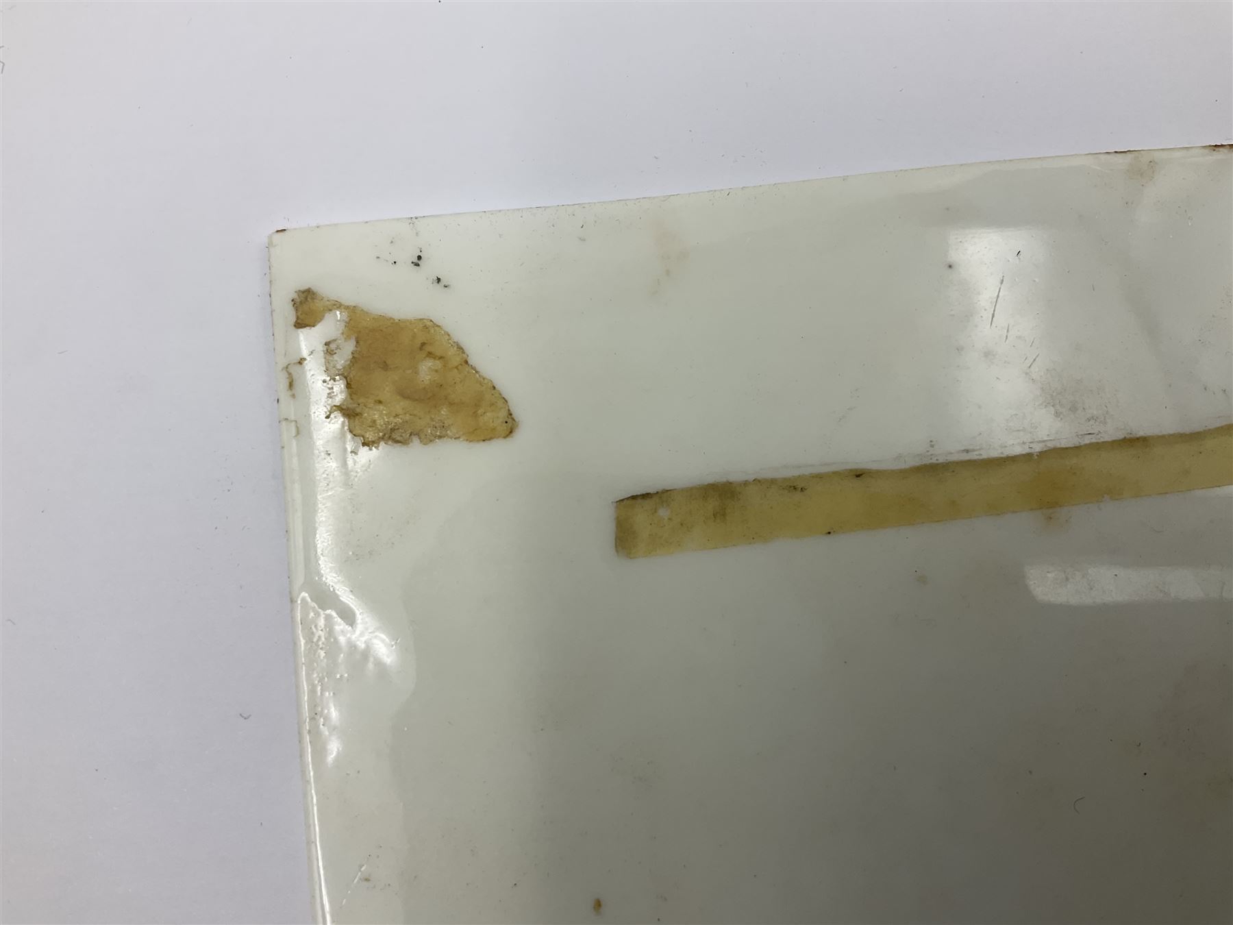 Richard Abbott: St Michael’s Mount, painted oil on porcelain plaque, with 'St Michaels Mount painted by R. Abbott', inscribed on reverse, H15cm, W19cm