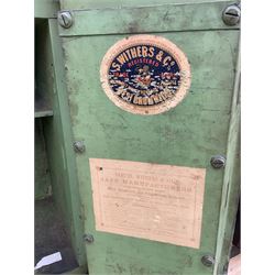 Large Victorian double cast iron safe by Withers of West Bromwich, NO KEYS present, two doors enclosing shelves - THIS LOT IS TO BE COLLECTED BY APPOINTMENT FROM DUGGLEBY STORAGE, GREAT HILL, EASTFIELD, SCARBOROUGH, YO11 3TX