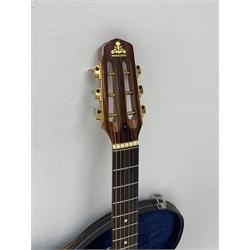 Takeharu MR-302 acoustic guitar by Kiso Suzuki, in carrying case
