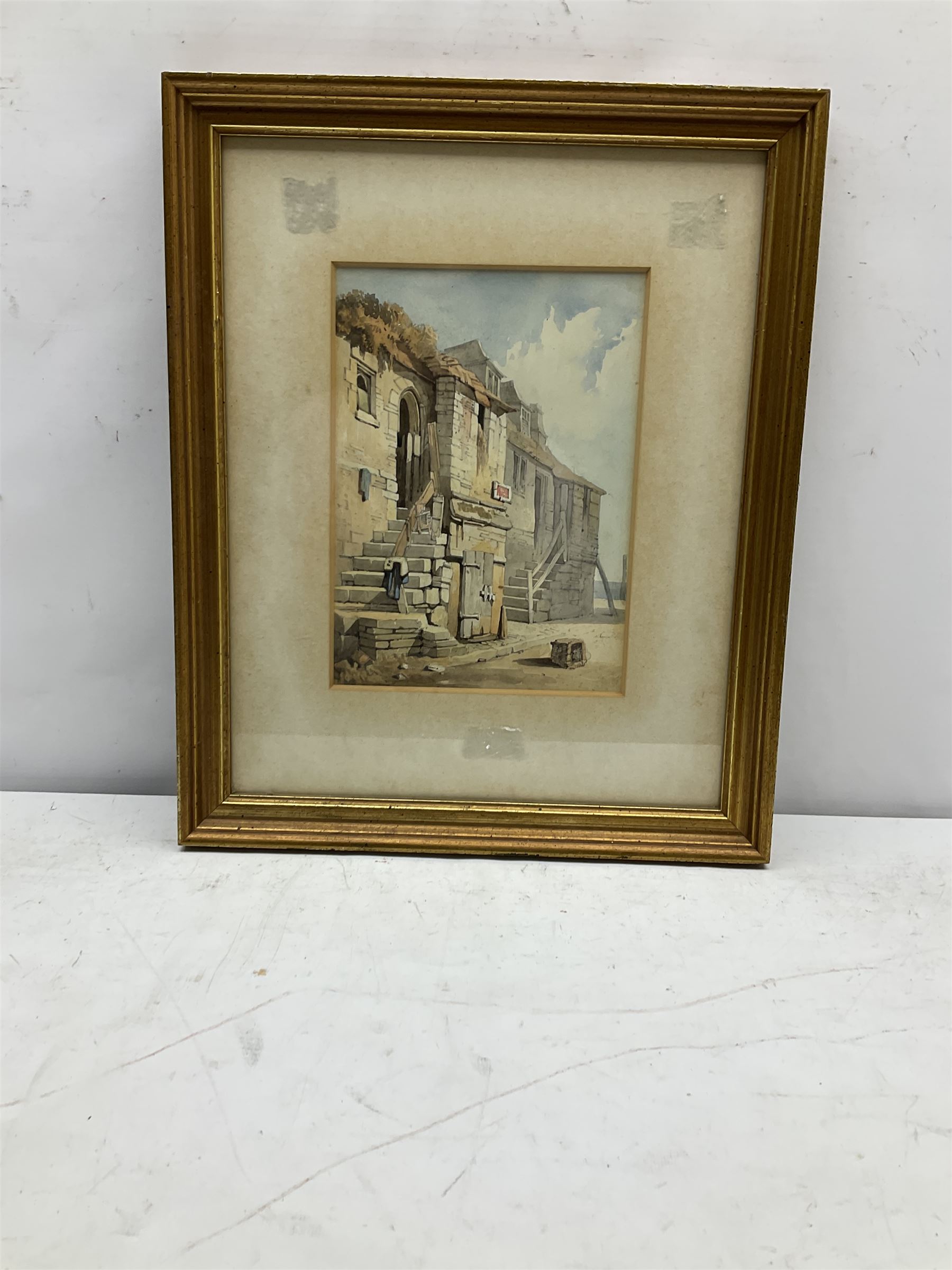 George Pyne (British 1800-1884): 'Cottages', watercolour inscribed and dated 1931 verso 25cm x 18cm
Provenance: purchased from Christies 1982