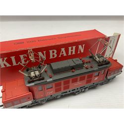 Kleinbahn HO gauge - three locomotives OBB 1020 Elektr. Berglokomotive; OBB 1044.209-3 Elektrische Lokomotive; and OBB 2050 Dieselelektrische; all boxed (3)